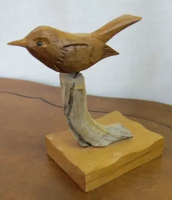 $27.85 • Buy Vintage Hand Carved Wood Bird Sculpture - Small - Artist Signed