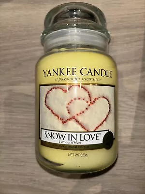 YANKEE CANDLE SNOW IN LOVE LARGE Classic Jar New • £20