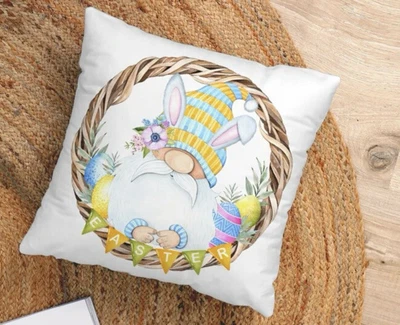 £2.99 • Buy Easter Gonk Themed White Cushion Cover 17 Inch - Lovely Accessory Brand New
