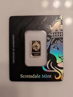 2 Gram Scottsdale Mint .9999 Gold Bar - Sealed In Certi-Lock  • $185