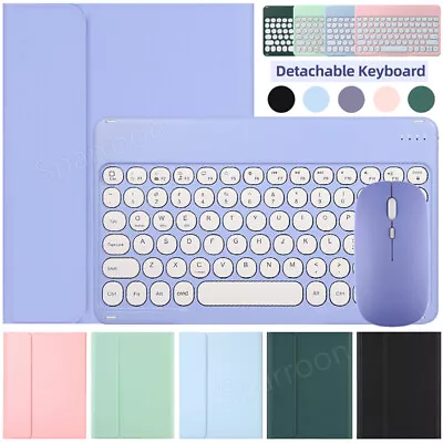 For IPad 10th 9th 8th 7th Gen Air 4 5th Smart Case With Bluetooth Keyboard Mouse • £18.99