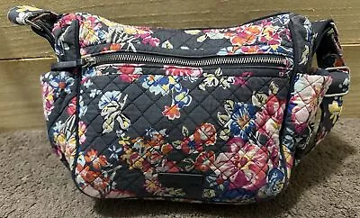 Vera  Bradley Purse Compact Travel Bag  Floral Pattern  Gray • $19.99