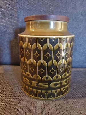 Hornsea 'Heirloom' Green Patterned Biscuit Barrel/Jar With Original Lid No Chips • £29.99