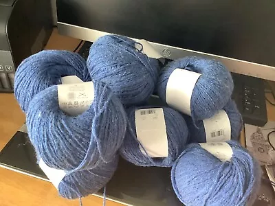 10 X 50 Gram Balls Elements 60% Merino Dk Wool In Blue • £18