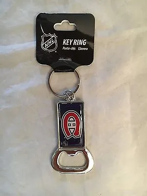 Montreal Canadiens NEW Key Ring With Bottle Opener & Clip . NHL Hockey Keychain • $8.69