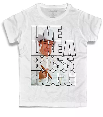 Men's Slub Live Like A Boss Hogg - Hazzard General Lee TV Series Ages 80 • £28.97