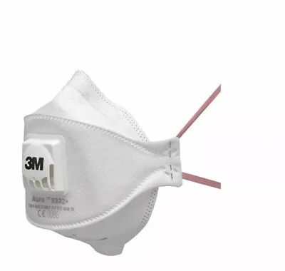 3M Aura 9332+ FFP3 Face Mask Valved Disposable Respirator Individually Sealed • £2.29