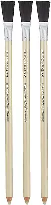 Faber Castell Faber-Castell Perfection Eraser Pencil With Brush (3-PACK) • $11.19