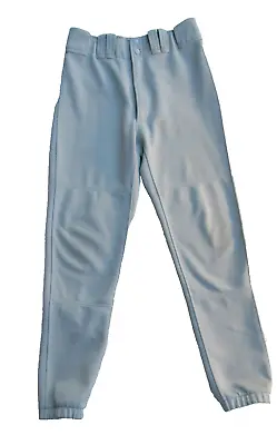 Mizuno Men’s Baseball Medium Gray Pants Snap Button Belt Loops T123 • $10.79