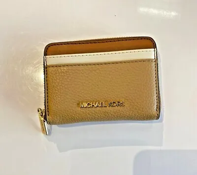 Michael Kors Women PVC Or Leather Medium Zip Around Card Case Coin Pouch Wallet • $59.50