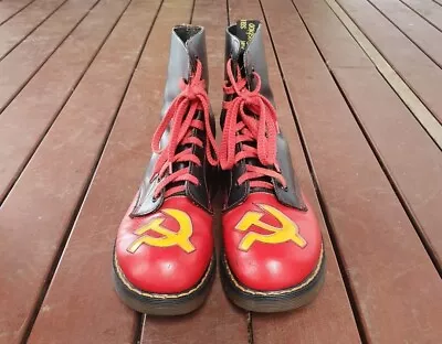 Vintage 80’s Banned Dr Marten Communist Boots (Hammer & Sickle USSR) - Rare • $1200