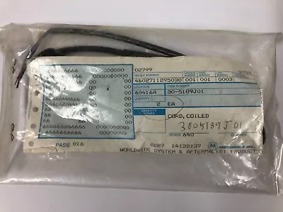 OEM Motorola 30-5189J01 Coiled Cord Replacement Microphone Cable NOS • $19.95