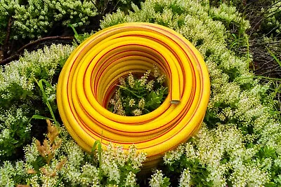 £5.79 • Buy Professional Reinforced 6-LAYER Yellow Garden Hose Pipe, Kink & Algae Resistant