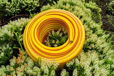 Professional Reinforced 6-LAYER Yellow Garden Hose Pipe Kink & Algae Resistant • £5.99