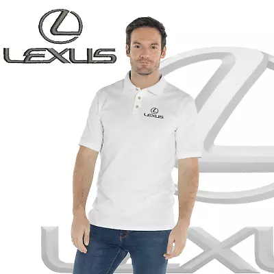 $18.95 • Buy Lexus Logo Polo Embroidery Toyota Shirt Men Fitted Colors Cotton