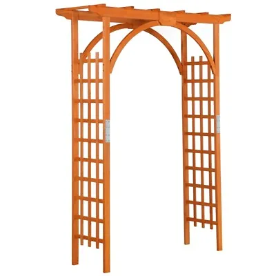 7ft Wooden Garden Arbor Arches Trellis For Wedding Party Climbing Plant Outdoor • $149.99