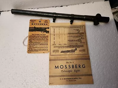 Vintage Mossberg No M4D Rifle Scope 4 Pwr. X-Hair Reticle Mount + No. 6 Hangtag  • $199