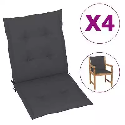 $103.64 • Buy Garden Chair Cushions 4 Pcs Anthracite 100x50x3 Cm