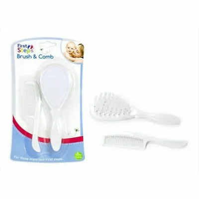 Newborn Baby Infant Care Hair Brush & Comb Set First Steps 0m+ • £2.95