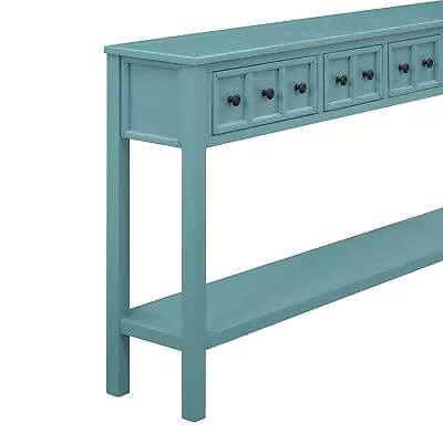 TREXM Rustic Entryway Console Table 60  Sofa Table With Drawers & Bottom Shelf • $322.95