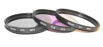 Maxsimafoto - 52mm Filter Set UV CPL & FLD For Panasonic Lumix FZ45 FZ100 FZ150 • £21.99