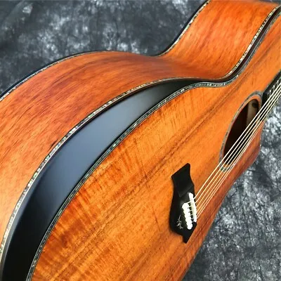 41 Inches G-PS14 All Koa Wood Acoustic Guitar Abalone Ebony Fingerboard • $498