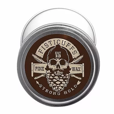 Fisticuffs Pine Scent Strong Hold Mustache Wax 1 OZ. Tin • $10.99