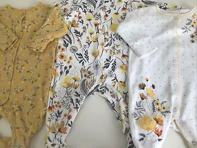 0-3 Months NEXT Baby Girl Clothes Floral Sleepsuit Bundle - ALL NEXT • £9.99