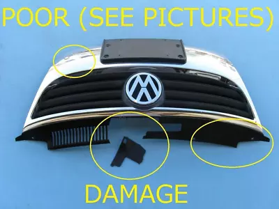 2007-2011 Vw Eos Front Bumper Cover Upper Top Grille Emblem 07 08 09 10 11 Oem 2 • $285