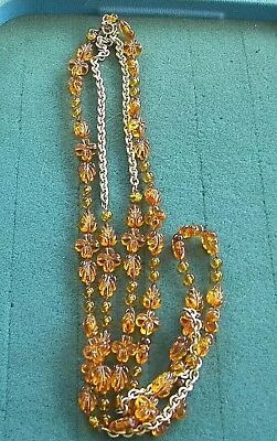  HOLIDAY BEADS  Tortoise Tone Necklaces - Sarah Coventry  Vintage Jewelry • $19.95