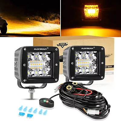 2x AUXBEAM 3inch LED Cube Pods Work Light Bar Spot Beam Driving Fog For Offroad • $59.98