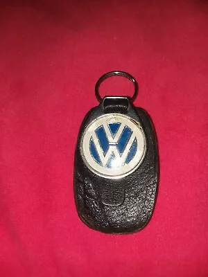 Vintage VW Original Leather And Enamel Key Fob • $59
