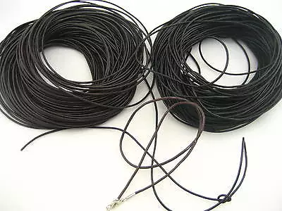 2mm Leather Thread Cord For Necklace Bracelet Craft Leather Cord Thong  • £2.99