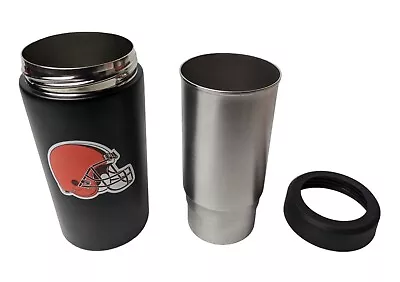 Cleveland Browns Beer Koozie Metal For 12oz Can Or Bottle Logobrands NWOT • $13.46