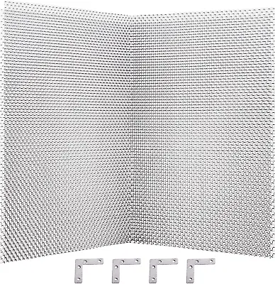 GERAWOO 304 Stainless Steel Mesh Sheet Large Size 2 Packs Wire Mesh Panels 20 X • £13.48