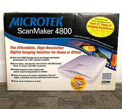 Microtek ScanMaker 4800 High Resolution Flatbed Scanner Power Adapter BONUS!!  • $19.95