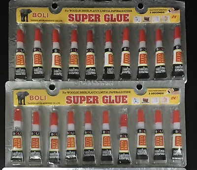 20 Super Glue Crazy Cyanoacrylate Adhesive All Purpose Precision Tip Tubes  • $7.95