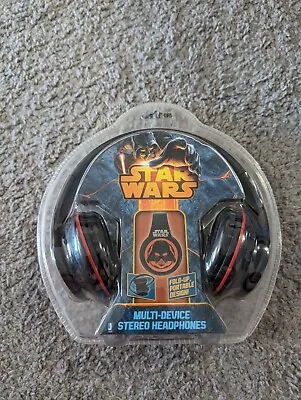 STAR WARS Darth Vader Disney Black Multi Device Stereo Headphones Cushioned  • $24.99