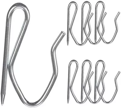 Curtain Hooks Metal  Pin Pinch Pleat  - Pack Of 10 / 20 / 40 / 60 / 80 / 100 • £3.41