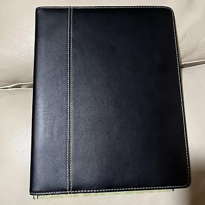 Franklin Covey 365 Classic Open Notepad Folio Black Faux Leather • $19