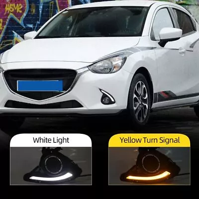 LED DRL Daytime Running Light With Turn Signal Light For Mazda 2 Demio 2015-2018 • $76.79