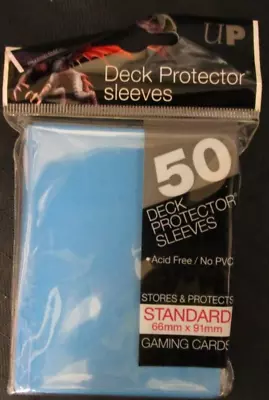 50 Ultra Pro LIGHT BLUE Standard Size Deck Protector Sleeves Pack FREE SHIPPING! • $6.99