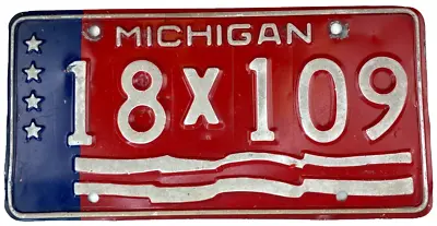 Vintage 1976 Michigan Historic Vehicle License Plate Garage Man Cave Collector • $39.95