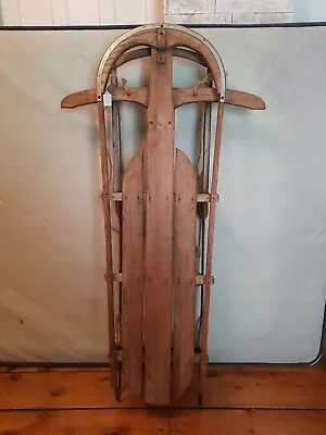 Vintage Fleetwing Flash Springtop Wooden Sled • $155