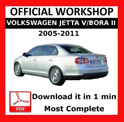 $14.32 • Buy OFFICIAL WORKSHOP Manual Service Repair Volkswagen Jetta V 2005 - 2011