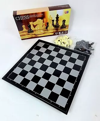 UB Chess Folding Magnetic Board Travel Set - No. 3810-B  BRAND NEW SEALED PIECES • $14.95