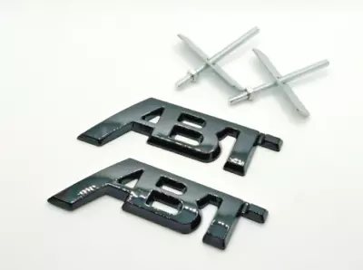 ABT Black Gloss Badge Set Front Grill Rear Boot Emblem Kit Audi  • £82.79