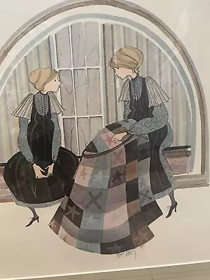 P Buckley Moss Amish Quilters Print Taking Turns Signed Numbered Framed • $65