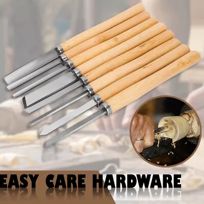 8 Pcs Wood Lathe Chisel Turning Chisels Woodworking Carving Knife Cutter 36cm • $29.90