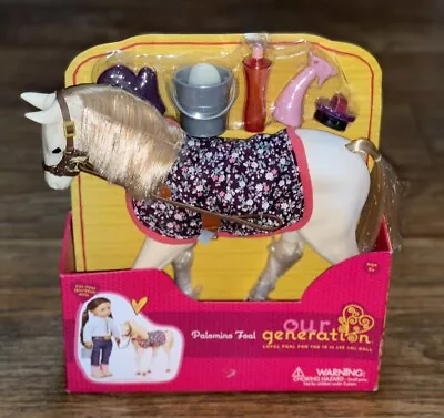 Our Generation 18 Inch Palomino Foal Horse With Accessories Set NEW • $61.85